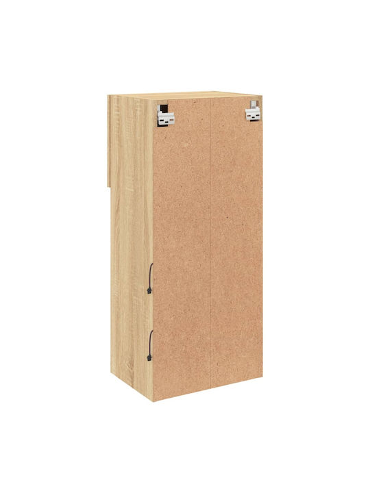 Hanging Living Room Cabinet made of Particle Board with Lighting Sonoma Oak 40.5x30x90cm