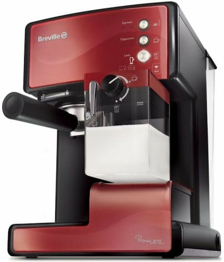 Breville Μηχανή Espresso 1200W Πίεσης 15bar Κόκκινη VCF046X