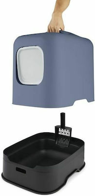 Rotho My Pet Cat Toilet Closed in Blue Color L51xW39.5xH44.3cm