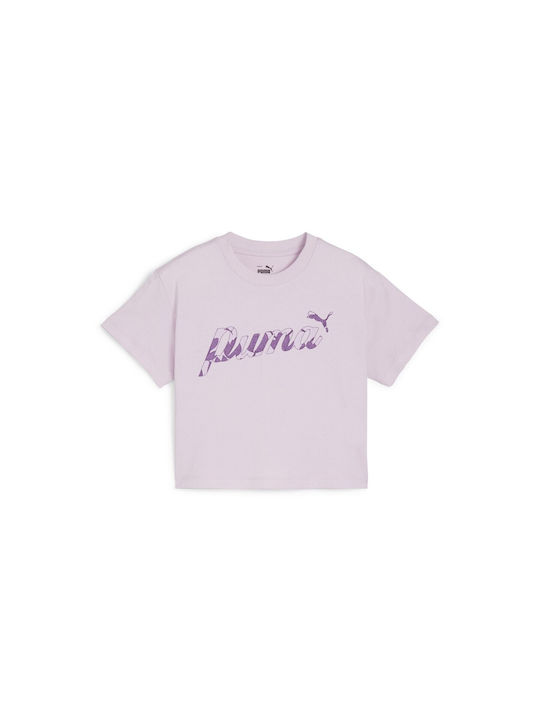 Puma Kinder-T-Shirt Lila