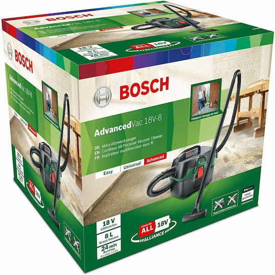 Bosch AdvancedVac 18V-8 Aspirator de mână reîncărcabil 18V Verde