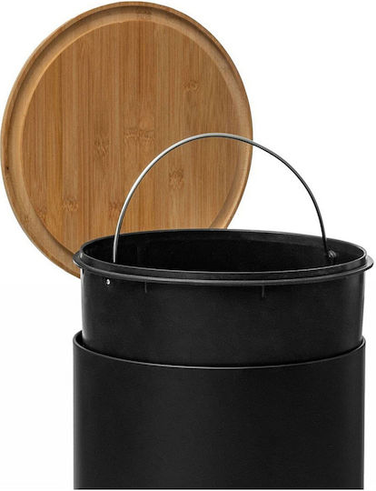 5Five 430748 Metallic Bathroom Basket 30lt Black