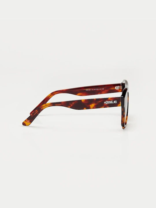 Cosselie Jersey Unisex Sunglasses with Brown Tartaruga Plastic Frame and Brown Polarized Lens 1802202387