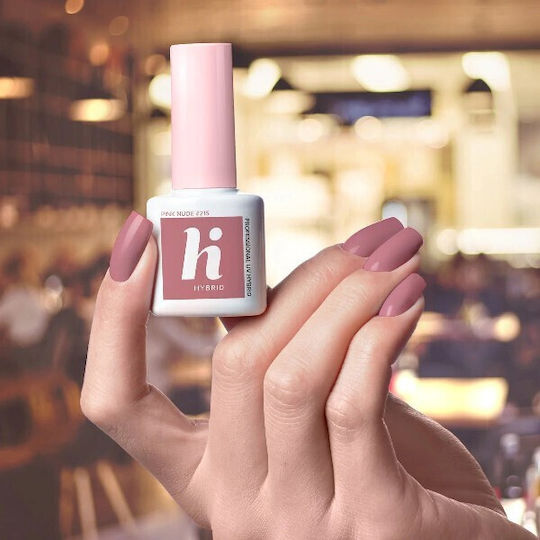 Hi Hybrid Glossy Long Lasting Nail Polish Pink Nude 215 5ml