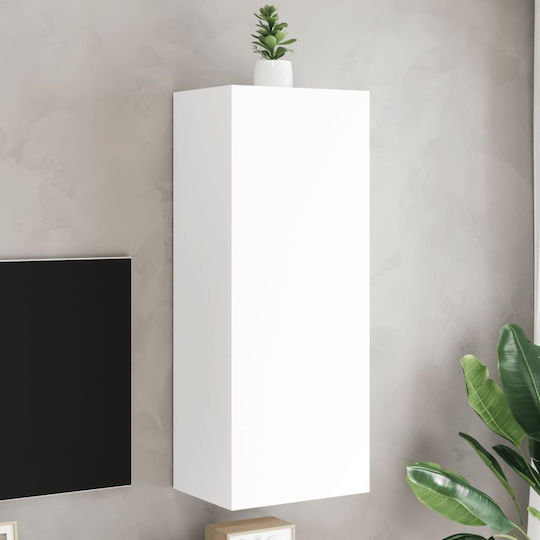 Hängeschrank fürs Wohnzimmer aus Spanplatte Weiß 40,5 x 30 x 102 cm