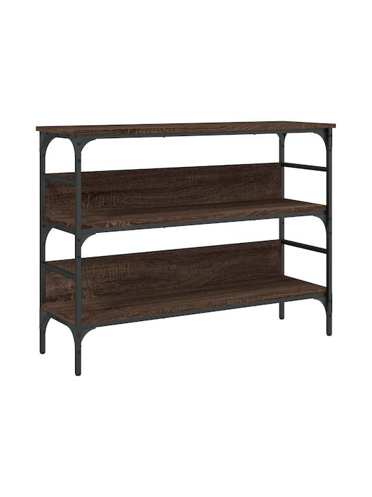 Console Table Wood & Metal Coffee L100xW32xH75cm