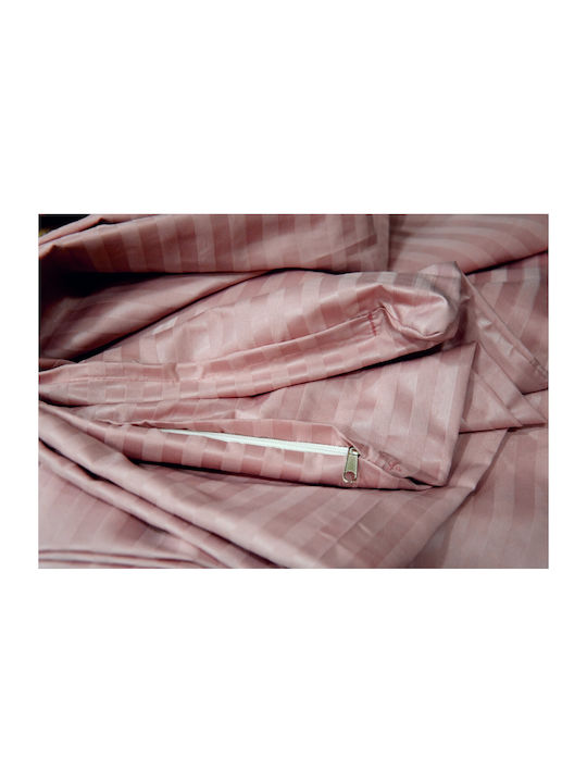 Decotelia Duvet Cover Set Queen with 2 Pillowcases 220x240 Pink