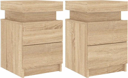 Noptiere Stejar Sonoma 2buc 35x39x55cm