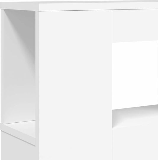 vidaXL Tăblie De Pat Din Lemn Albă 200x103.5cm