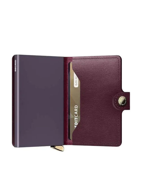 Premium Miniwallet Portofel de damă Clasice Burgundy