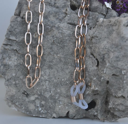FantazyStores Brillenkette Rose Gold