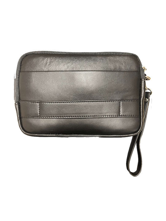 Leather Men's Bag Handbag Black LX92910-BLACK