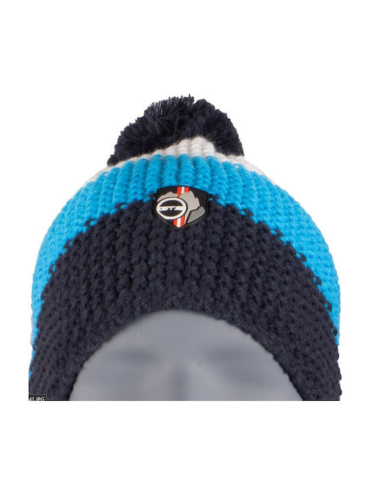 GTS Moda Italia Pom Pom Beanie Unisex Beanie in Albastru color