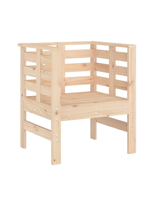 Outdoor Armchair Wooden Coffee 2pcs 61.5x53x71cm