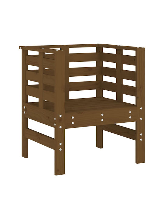 Fotoliu de exterior Lemn Miere 2buc 61.5x53x71cm