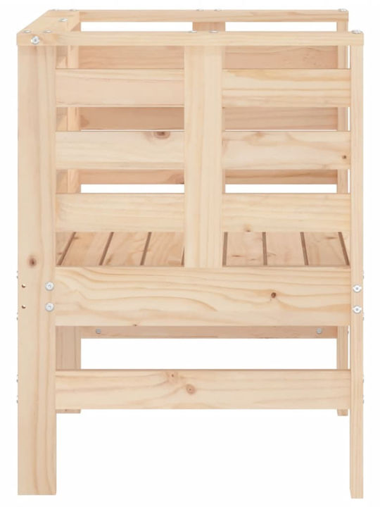 Outdoor Armchair Wooden Coffee 2pcs 61.5x53x71cm
