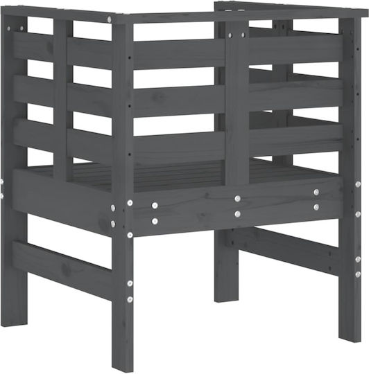 Outdoor-Sessel Hölzernes Gray 2Stück 61.5x53x71εκ.
