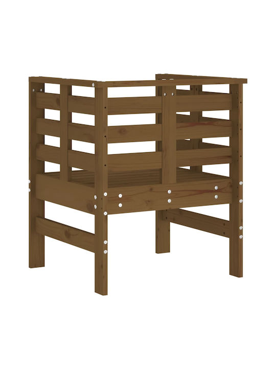 Fotoliu de exterior Lemn Miere 2buc 61.5x53x71cm