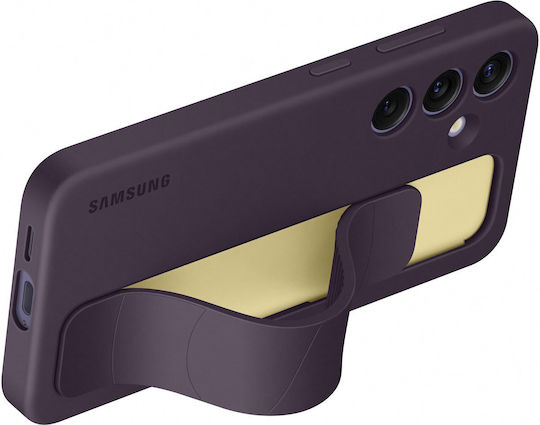 Samsung Standing Grip Back Cover Silicone Dark Violet (Galaxy S24)