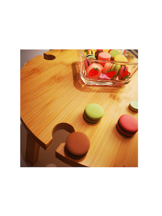 Outdoor Dinner Foldable Wood Table Brown 30x30x15cm