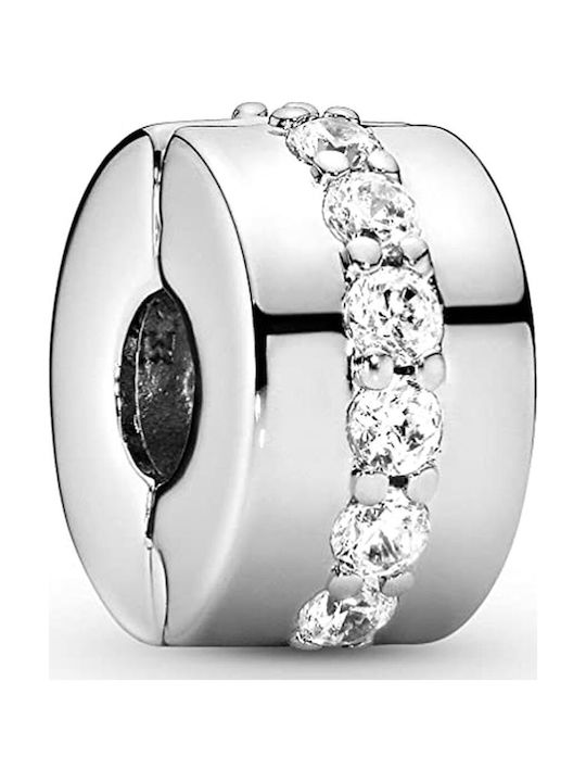 Pandora Clear Sparkling Row Clip Charm