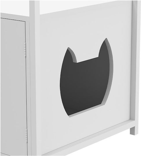 Bakaji Cat Toilet Closed White L75 x W51 x H54cm