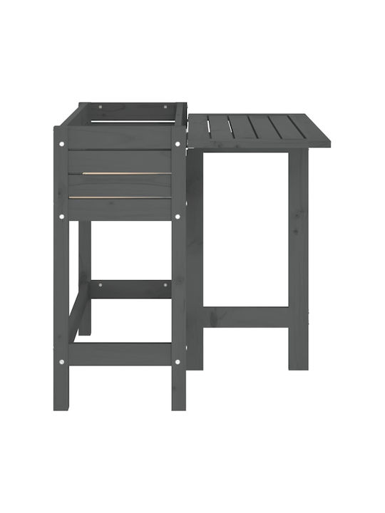 vidaXL Planter Box Wooden Gray 84x73cm.