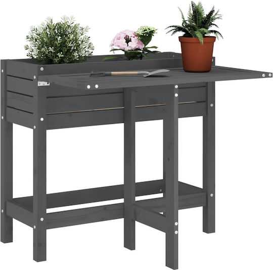 vidaXL Planter Box Wooden Gray 84x73cm.