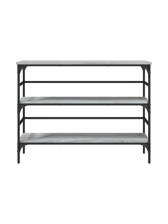 Console Table Wood & Metal Grey Sonoma L100xW32xH75cm
