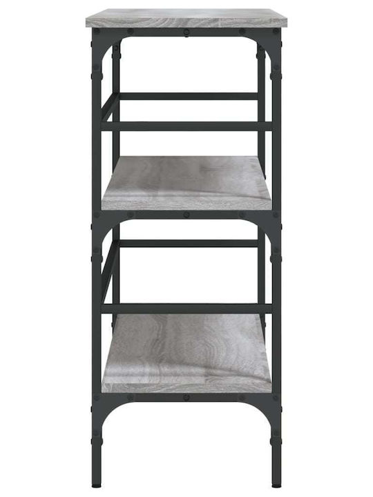 Console Table Wood & Metal Grey Sonoma L100xW32xH75cm