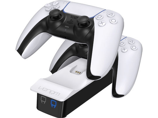 Venom Twin Docking Station Βάση για 2 χειριστήρια PS5 Λευκή