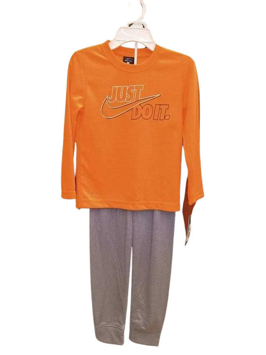Kids Sweatpants Set Orange 2pcs