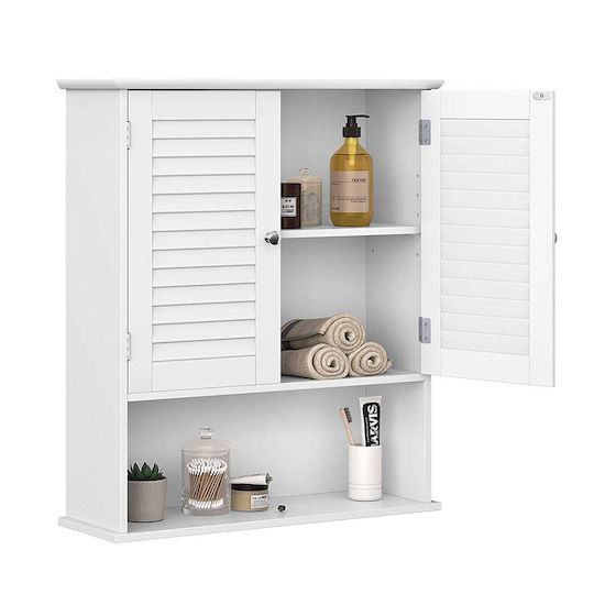 Vasagle Bathroom Cabinet Laundry L60xW20xH70cm White