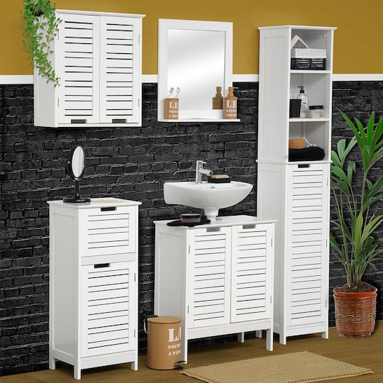 Bathroom Cabinet L30xW30xH118cm White