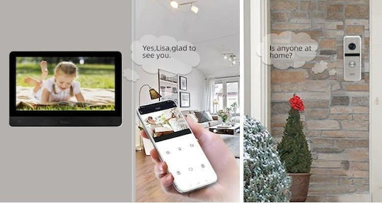 Joytimer Wireless Video Intercom Set Wi-Fi Black