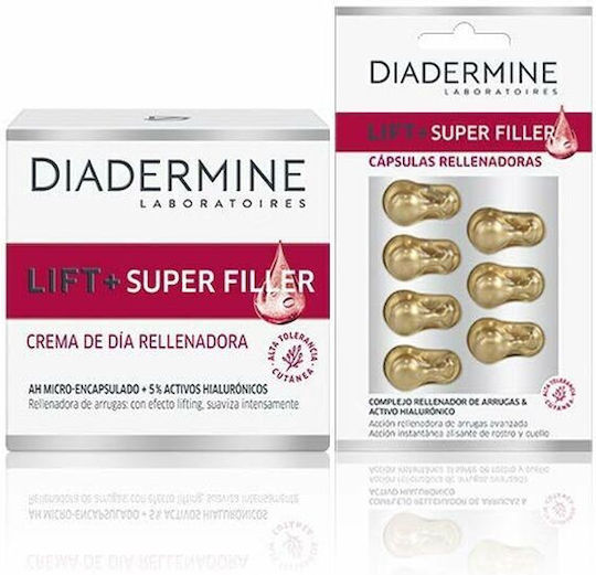 Diadermine Lift+ Super Filler Cremă Anti-îmbătrânire de Noapte pentru Față cu Acid Hialuronic 50ml