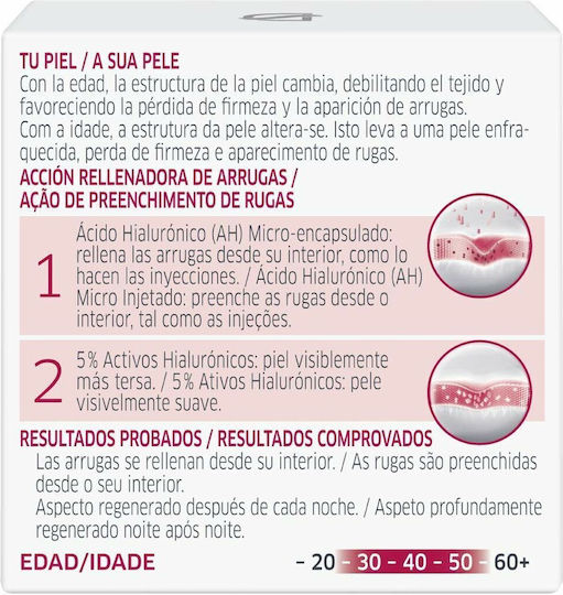 Diadermine Lift+ Super Filler Cremă Anti-îmbătrânire de Noapte pentru Față cu Acid Hialuronic 50ml