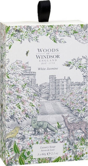 Woods Of Windsor White Jasmine Μπάρες Σαπουνιού 3x180gr