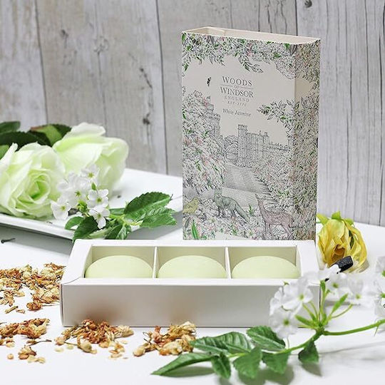 Woods Of Windsor White Jasmine Μπάρες Σαπουνιού 3x180gr
