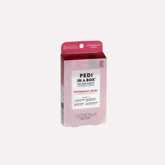 Voesh Pedi In A Box Peppermint Swirl Deluxe Săruri Hidratante Pentru Picioare 1 Bucată