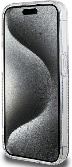 Guess Iml Gcube Magsafe Umschlag Rückseite Kunststoff Schwarz (iPhone 15 Pro Max)