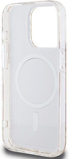 Guess Iml Gcube Magsafe Umschlag Rückseite Kunststoff Braun (iPhone 15 Pro)