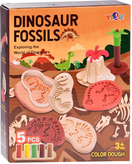 Jokomisiada Knete - Dinosaurier-Fossilien Spiel-Set für 3+ Jahre, 4 Stück