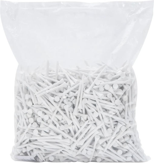 vidaXL Golf Ball Placement Pegs White 1000pcs 83mm Bamboo Cane Golf 1pcs
