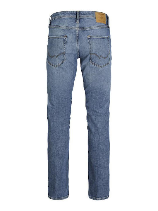 Men's Elastic Jeans Pants with Regular Fit Blue