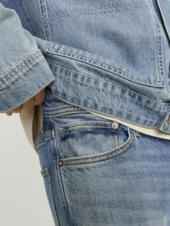 Men's Elastic Jeans Pants with Regular Fit Blue
