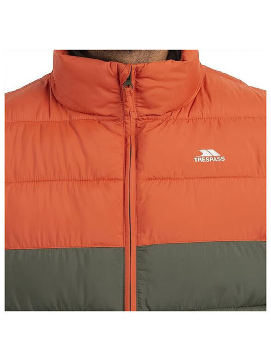 Oskar Men's Sleeveless Puffer Jacket Waterproof and Windproof Burnt Orange