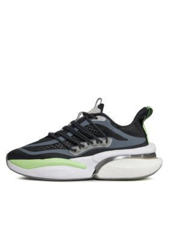 Adidas Alphaboost V1 Herren Sneakers Core Black / Charcoal Solid Grey / Green Spark
