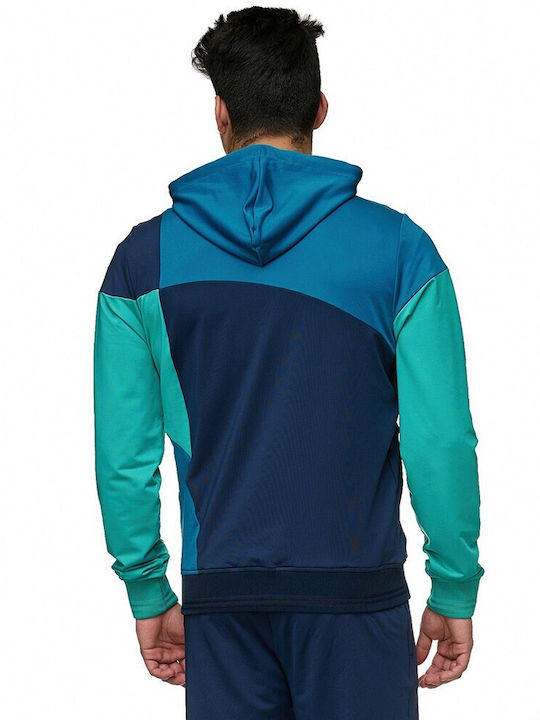 Butterfly Men's Sweatshirt Jacket with Hood Blue