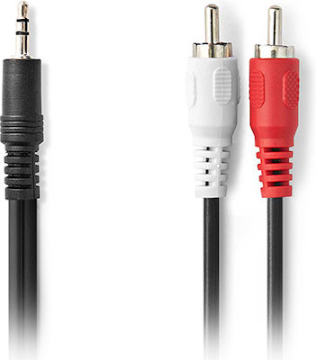 Nedis 3.5mm male - 2x RCA male Cable Black 15m (CAGL22200BK150)